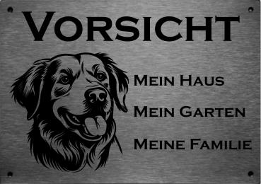 Golden Retriever | Edelstahl Warnschild